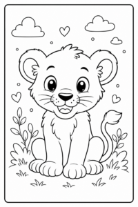 Lion Cub Coloring Page coloring page