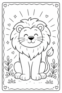 Proud Lion Coloring Sheet coloring page