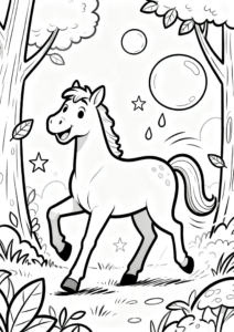 Centaur Walking Through an Enchanted Forest Printable Card coloring page