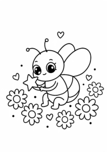 Firefly Holding a Little Star Doodle Page coloring page