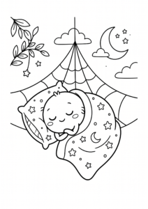 Friendly Spider Hanging from a Web Coloring Page coloring page