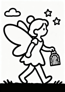 Tiny Fairy Door in an Old Tree Doodle Page coloring page