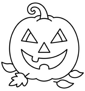 Jack-o’-Lantern Coloring Page to Print and Color coloring page