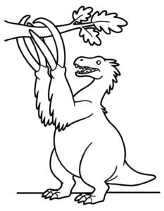 Therizinosaurus Coloring Page with Long Claws coloring page
